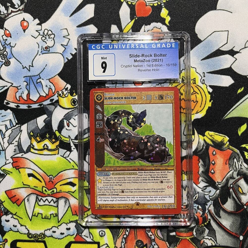 Metazoo Slide Rock Bolter Mint 9 CGC Reverse Holo Cryptid Nation 1st Ed